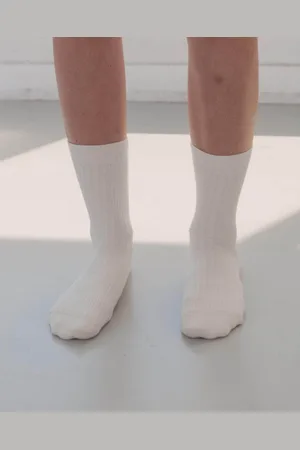 Baserange Chaussettes mi-hautes côtelées