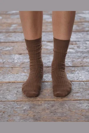 Baserange Chaussettes mi-hautes côtelées
