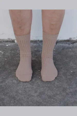 Baserange Chaussettes mi-hautes côtelées
