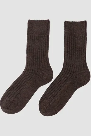 Baserange Chaussettes mi-hautes côtelées