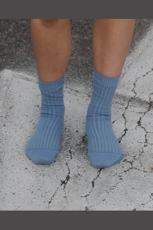 Baserange Chaussettes mi-hautes côtelées