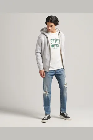 Superdry Sweatshirt zippé à capuche en coton bio Vintage