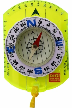 Digi Sport Instruments Boussole scolaire initiation à plaquette verte transparente