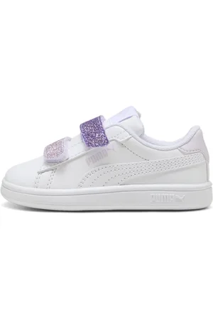 PUMA Baskets bébé fille Smash 3.0 L Glitter Velcro V