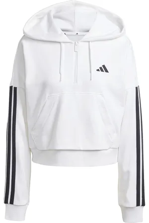 adidas Sweatshirt à capuche 1/4 zip femme Essentials 3-Stripes