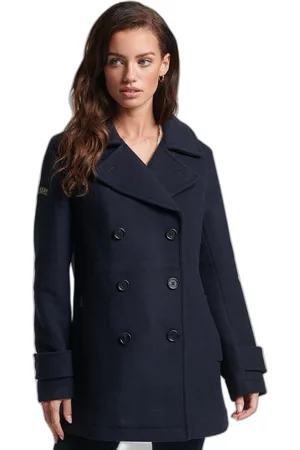 Superdry Manteau caban en laine à double boutonnage femme