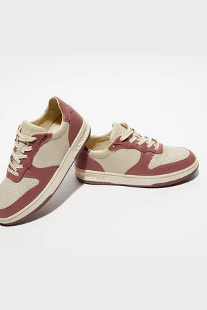 Clae Baskets en Cuir Malone beige/rose