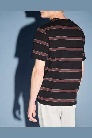 Galeries Lafayette T-Shirt en Coton bio Dibbray rayé marron/noir