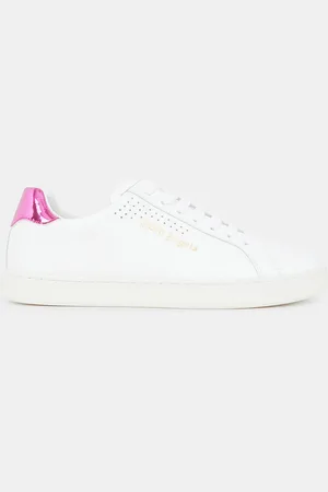 Palm Angels Baskets en Cuir Palm 1 blanc/rose
