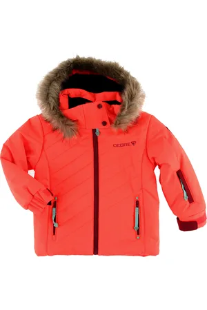 Degre 7 Veste de Ski Pingouin col fausse fourrure rouge