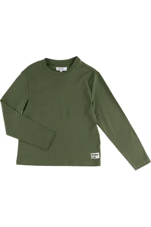 Galeries Lafayette T-Shirt en Coton bio Felipe manches longues vert