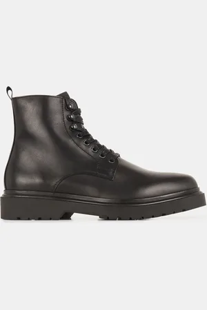 Comptoir GL Boots à lacets semelle épaisse noires