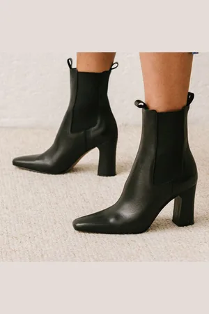 Jonak Chelsea boots en Cuir Dulle noires - Talon 9 cm