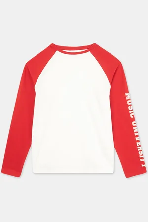 Galeries Lafayette T-Shirt en Coton James bicolore raglan blanc/
