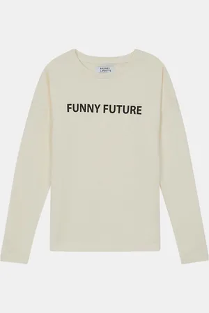 Galeries Lafayette T-Shirt en Coton Vermeil manches longues écru