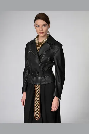 AMERICO VESPUCCI Veste 100% Cuir noire