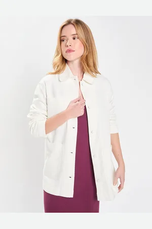 Galeries Lafayette Veste Twill Coton Loom écrue
