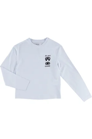 Galeries Lafayette T-Shirt en Coton Jake impression poitrine bleu très clair