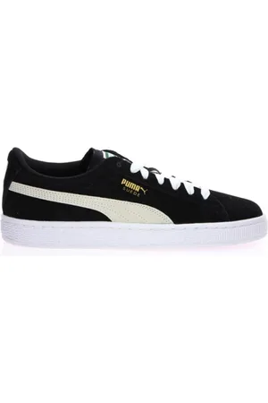PUMA Baskets en Velours de Cuir à lacets noires