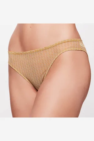 DNUD Culotte Naples imprimée moutarde/écru