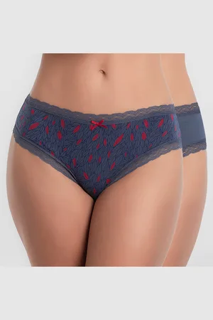 Playtex 2 Culottes Cotton Fancy bleu/rouge