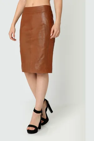 Chyston Jupe en Cuir longue Mirabelle