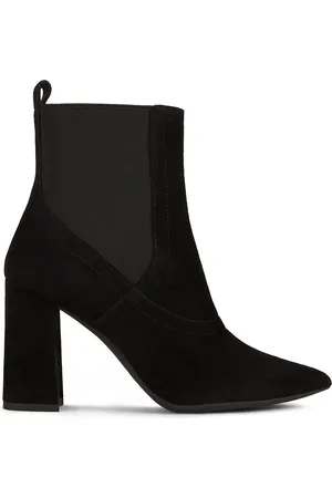 Geox Chelsea Boots en Velours de Cuir Bigliana 90 noires - Talon 9 cm