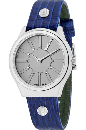 BALDININI Montre Femme en Cuir & cristaux Swarovski Adria bleue