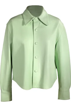 AMERICO VESPUCCI Veste 100% Cuir verte