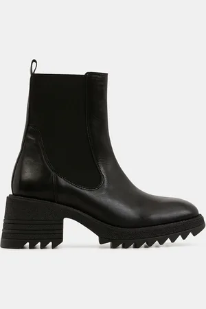 Galeries Lafayette Chelsea Boots noires - Talon 6 cm