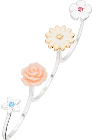 Reminiscence Bague trois doigts Romantique en Argent & Email