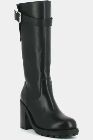Jonak Bottes en Cuir Dellia noires - Talon 9 cm