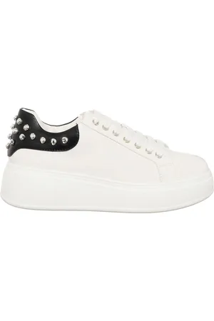 LORETTA Sneakers Fama blanc/noir - Plateforme 5 cm
