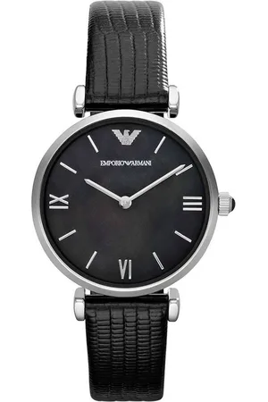 Emporio Armani Montre Femme en Cuir AR1678 noire