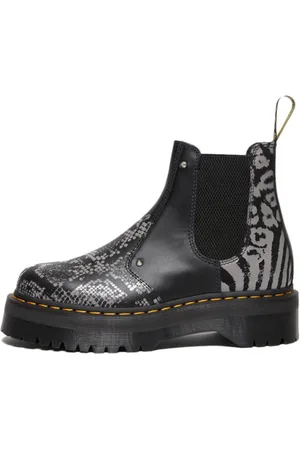 Dr. Martens Chelsea boots en Cuir Quad noir/gris