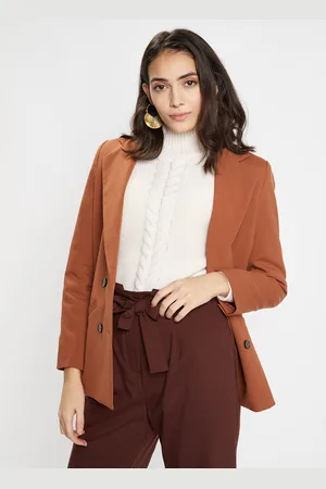 Galeries Lafayette Blazer croisé en Laine mélangée Celeste