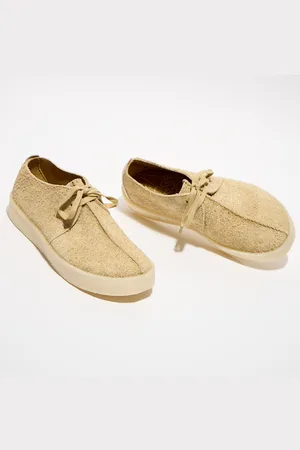 Clarks Derbies en Velours de Cuir texturé Trek Cup beiges