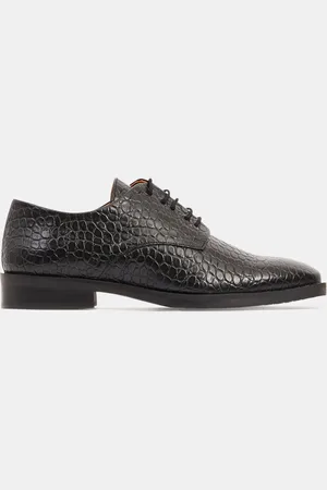 Galeries Lafayette Derbies en Cuir gros grain noires