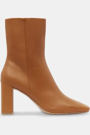 Galeries Lafayette Bottines en Cuir talon bout carré - Talon 7 cm