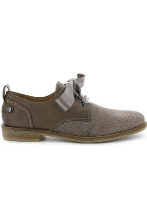 Palladium Derbies en Cuir mat & irisé façon reptile Singa marron