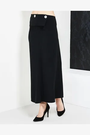 Victoria Beckham Jupe drapée fluide noire