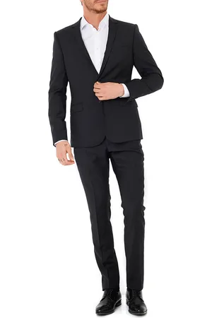Comptoir GL Veste de costume 100% Laine Satelana foncé