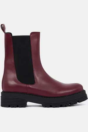 Galeries Lafayette Chelsea boots en Cuir - Talon 4 cm
