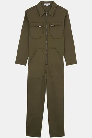 Galeries Lafayette Combinaison en Coton denim Safari