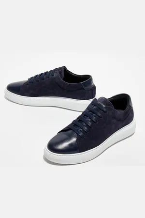 National Standard Baskets en Cuir & Velours de Cuir