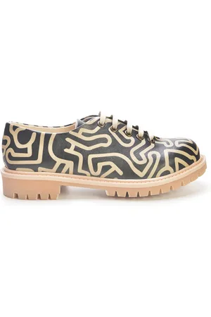 Goby Richelieus Tommy noir/beige