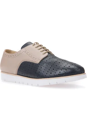Geox Derbies en Cuir bicolores bleu/beige
