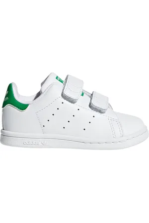 adidas Baskets Stan Smith en Cuir à scratch blanc/vert
