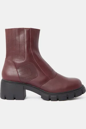 Galeries Lafayette Boots en Cuir matelassées - Talon 5,5 cm