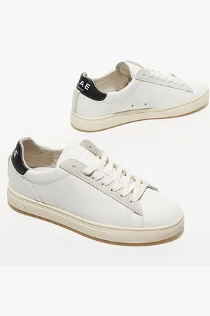 Clae Baskets en Cuir Bradley blanc/noir